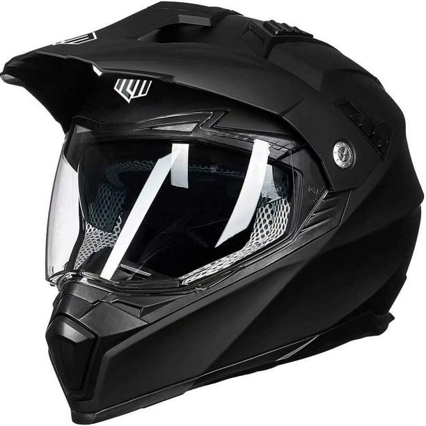 MATTE BLACK, Adult-M ILM Adult ATV Motocross Dirt Bike Motorcycle BMX MX Downhill Off-Road MTB Mountain Bike Helmet DOT Approved 128S-MB-M